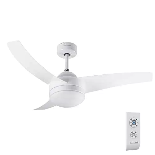 UniversalBlue Ventilador de techo con luz, temporizador y mando a distancia