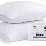 Utopia Bedding Protectores de Almohada Acolchadas con Cremallera de Microfibra