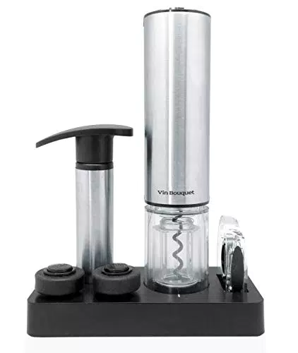VB Vin Bouquet Set Deluxe de Vino con Bomba de Vacío y Sacacorchos Eléctrico