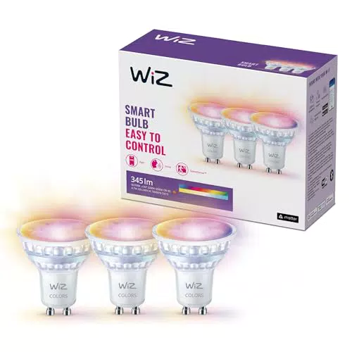 WiZ Bombilla LED Inteligente GU10 - Control por Voz y Aplicación, Compatible con Google Home y Alexa