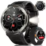 Yxtel Reloj Inteligente Militar con Llamadas Bluetooth, Monitor Cardíaco y 123 Modos