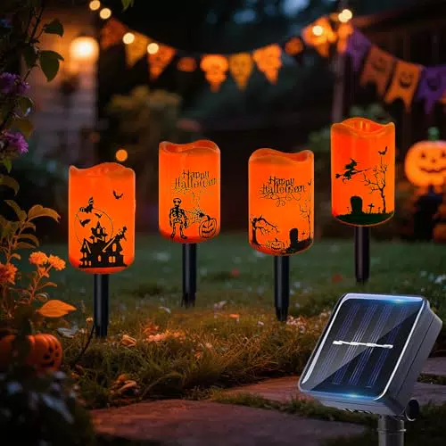 Bseical lámparas solares LED para Halloween, decoración de jardín exterior