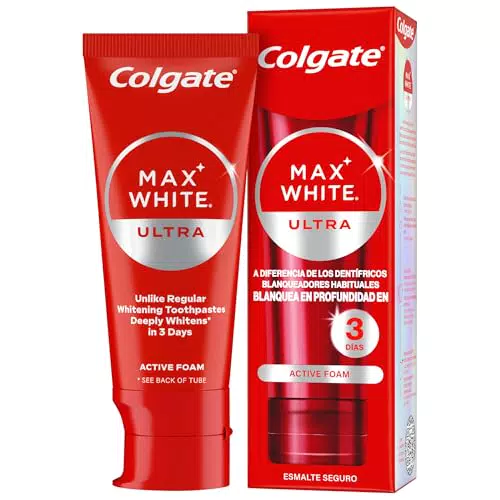 Colgate Max White Ultra Active Foam Pasta de Dientes Blanqueadora con Flúor