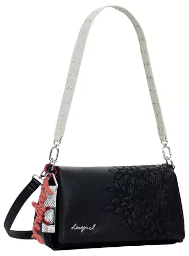 Desigual Bag_Sierra, ACROSSBODYBAG Unisex Adulto, Negro/Blanco