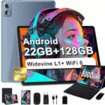 Dghrti Tablet Android 14 10 22GB RAM 128GB ROM Teclado y Ratón Incluidos