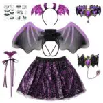 Disfraz de Murciélago para Niña Halloween y Carnaval con Tutú y Accesorios