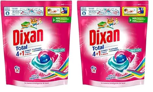 Dixan Adiós al Separar Total detergente en cápsulas para lavadora