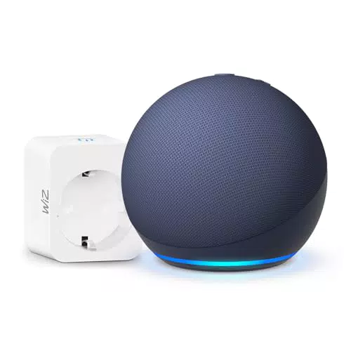 Echo Dot (5.ª generación) con WiZ Enchufe Inteligente - Kit de Inicio Digital