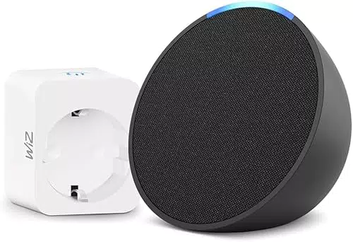 Echo Pop - Kit de inicio WiZ Enchufe Inteligente compatible con Alexa