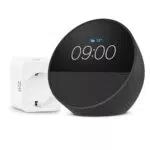 Echo Spot - Kit de inicio de hogar digital con WiZ Enchufe Inteligente, compatible con Alexa