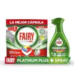 Fairy Platinum Plus Cápsulas de Lavavajillas Todo en Uno Limón