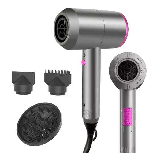 Faszin Secador de Pelo Iónico Profesional con Difusor y Motor AC Duradero