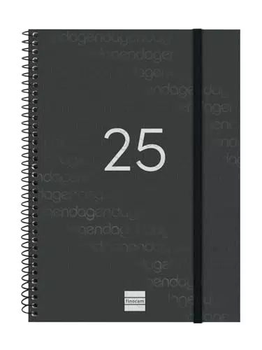 Finocam Agenda 2025 Semana Vista Horizontal Español Enero a Diciembre