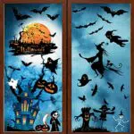 Heekpek Pegatinas de Halloween para Ventanas y Puertas, Decoración Doble Cara
