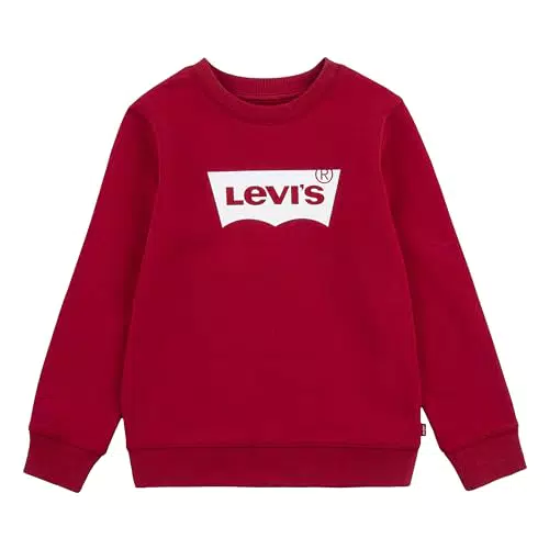 Levi's Lvb Batwing Crewneck Sudadera, Levis Red/White