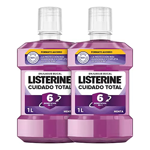 Listerine Enjuague Bucal, 6 Beneficios en 1, Aliento Fresco