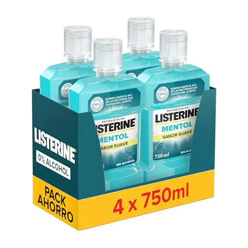 Listerine Enjuague Bucal con Flúor - Protección de 24 Horas y Aliento Fresco