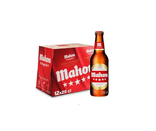 Mahou 5 Estrellas Cerveza Especial Dorada Lager 5,5% Volumen de Alcohol