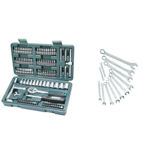 Maletín de Herramientas Mannesmann M29166 con Llaves de Vaso y Puntas de Destornillador