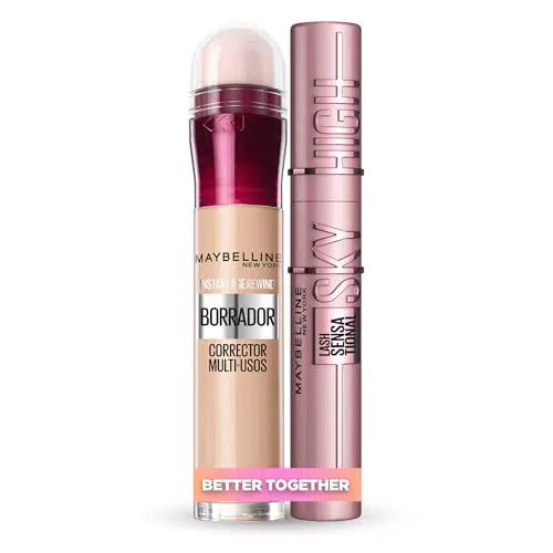 Maybelline New York Kit de Maquillaje: Máscara Lash Sensational Sky High + Corrector Multiusos