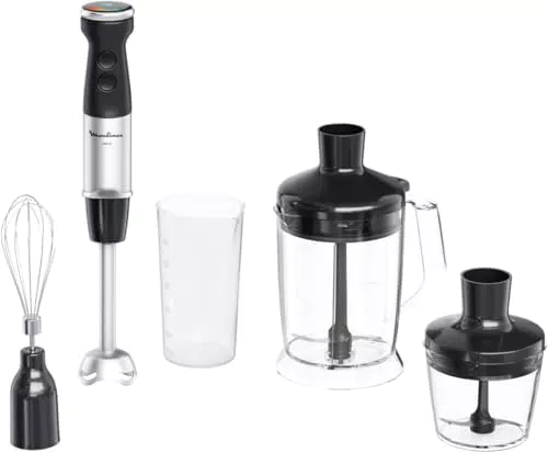 Moulinex Quickchef+ - Batidora de mano de 1000 W, cuchillas con tecnología Powelix