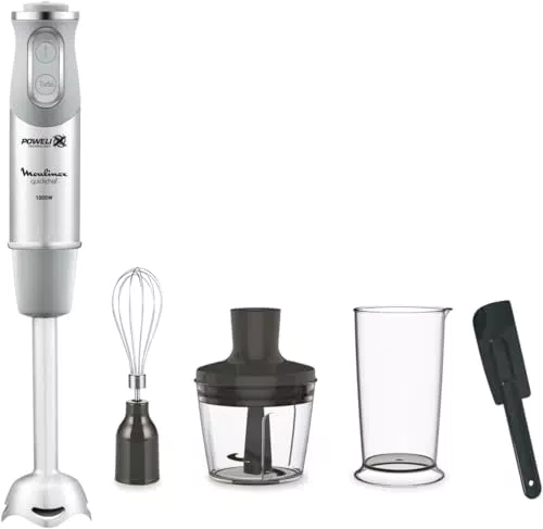 Moulinex Quickchef Batidora de mano y picadora 500 ml, 1000 W, 10 velocidades