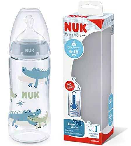 NUK biberón First Choice+ Flow Control, 6-18 meses