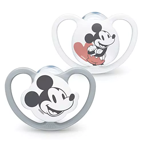 NUK Chupete de Silicona sin BPA con Ventilación Adicional - Disney Mickey Mouse