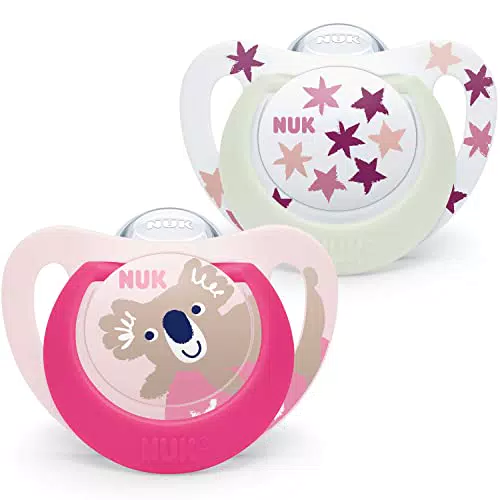 NUK Star Night & Day Chupete para bebé, 6-18 meses