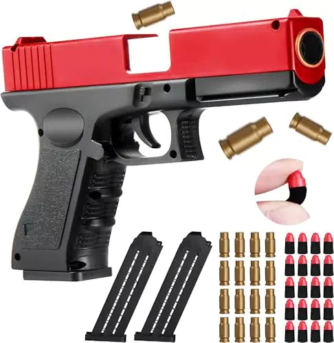 Pistola de Juguete, Espuma Suave Recarga Manual Expulsión Automática de Bullet Cases para Niños 10+ Juguetes Educativos Modelo de Pistola
