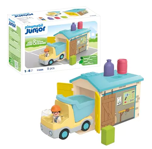 PLAYMOBIL Junior 71684 Excavadora Sostenible para Niños a Partir de 1 Año