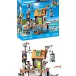 PLAYMOBIL Puerto Pirata con Prisión de Corsarios - Juguete de Piratas para Niños 4+