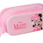 Safta Estuche Doble 3D Minnie Mouse para Niños, Práctico y Resistente