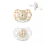 Suavinex, Pack de 2 Chupetes que Brillan en la Oscuridad
