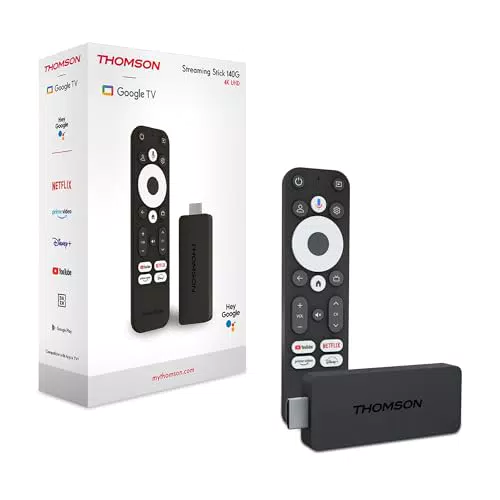 Thomson Streaming Box Plus 270 - Google TV 4K UHD con Altavoz Integrado