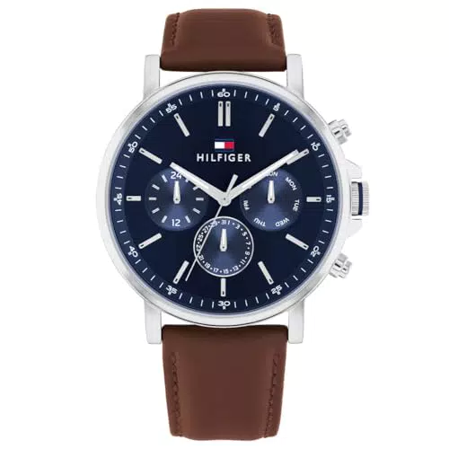 Tommy Hilfiger Reloj de Hombre Analógico Multifunción con Correa Duradera
