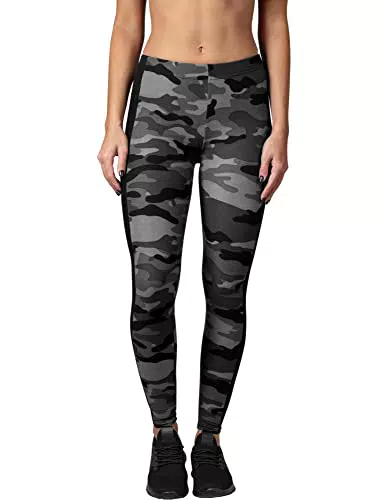 Urban Classics Leggings para Mujer con Estampado Camuflaje y Raya Laterale
