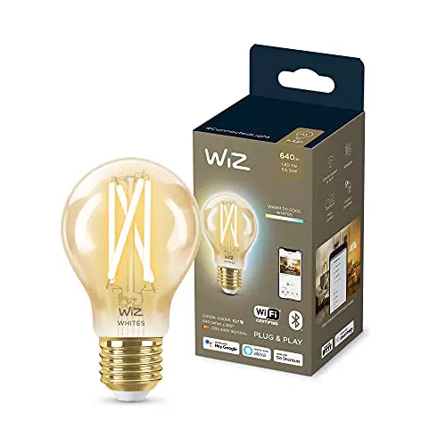 WiZ Bombilla LED Inteligente Filamento Wi-Fi E27 A60 Compatible Alexa y Google