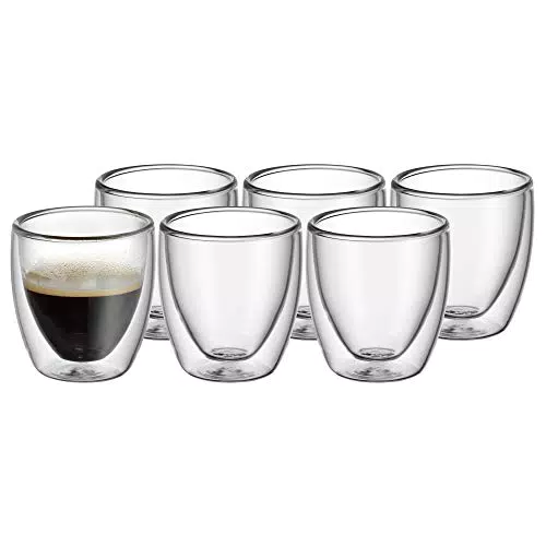 WMF Kult – Tazas de café espresso de vidrio de doble pared térmica