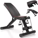 YOLEO Banco de Pesas Ajustable Plegable para Entrenamiento de Cuerpo Completo
