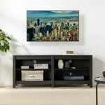 Zinus Camden Mueble para TV con estantes abiertos y ajustables
