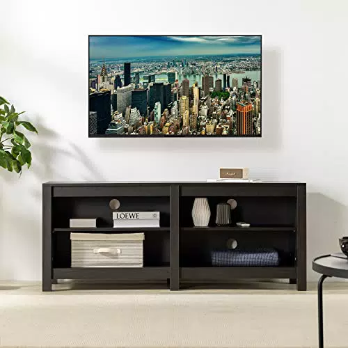 Zinus Camden Mueble para TV con estantes abiertos y ajustables
