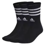 adidas Calcetines deportivos unisex 3-Stripes Cushioned Crew Socks