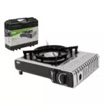 Amig Hornillo Camping Gas Portátil Camp01 con Parabrisas y Soporte Sartén CE