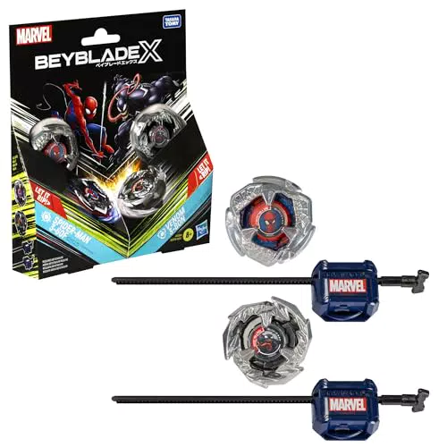 Beyblade X Marvel Set Spider-Man vs Venom – Colaboración exclusiva