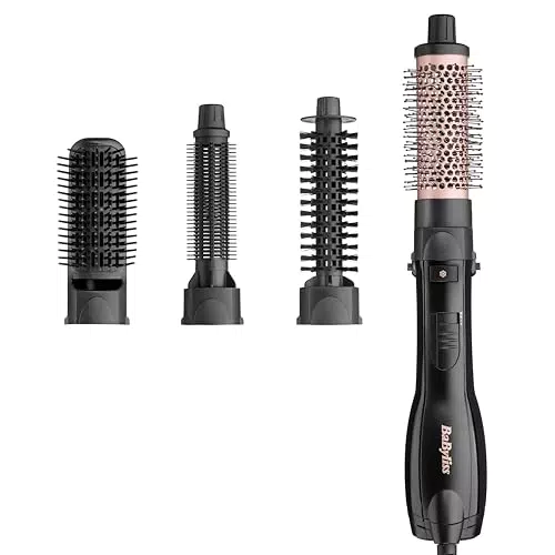 BaByliss Cepillo de aire Smooth Finish 1200 con tecnología iónica y accesorios