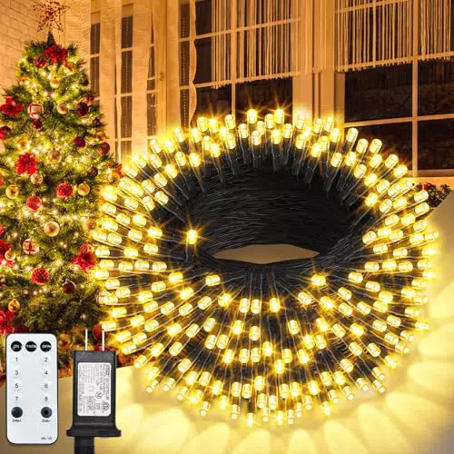 CGN Guirnalda de Luces LED Exterior con Control Remoto y Temporizador IP65