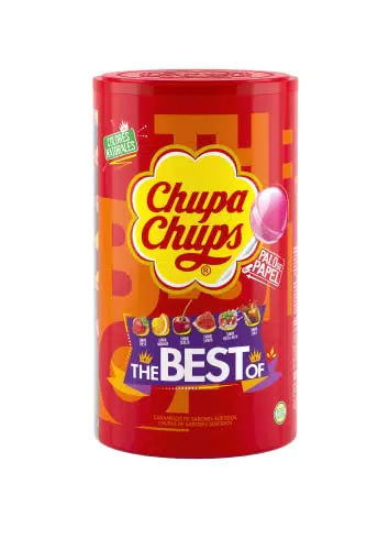 Chupa Chups Original, Caramelo con Palo de Sabores Variados