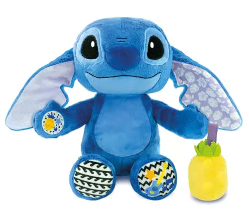 Clementoni Disney Baby Stitch Peluche Musical Lavable – Juguete de Primera Infancia