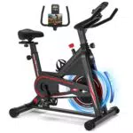 DMASUN Bicicleta Estática Spinning Silenciosa con Resistencia Ajustable y Monitor LED
